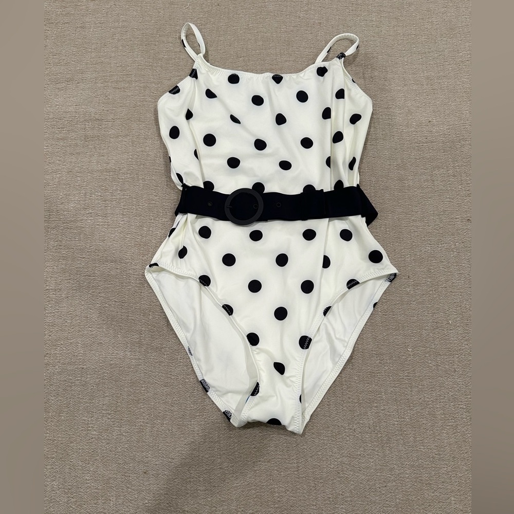 SOLID & STRIPED Nina One Piece Swimsuit Dot Belt - Picture 3 of 7